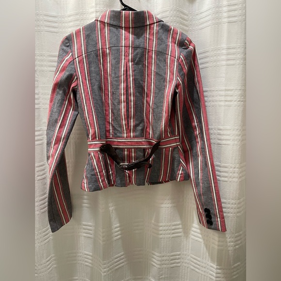 L.A.M.B. blazer gray and red stripe size 2 - Picture 2 of 16